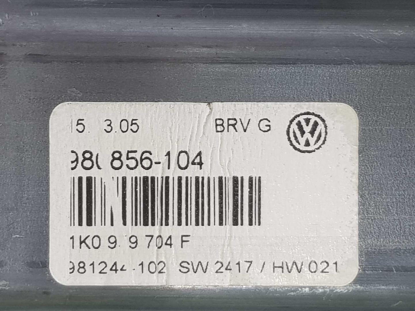 VOLKSWAGEN Passat B6 (2005-2010) Aizmugurējo labo durvju loga vadības motorīts 1K0959704F 19889669