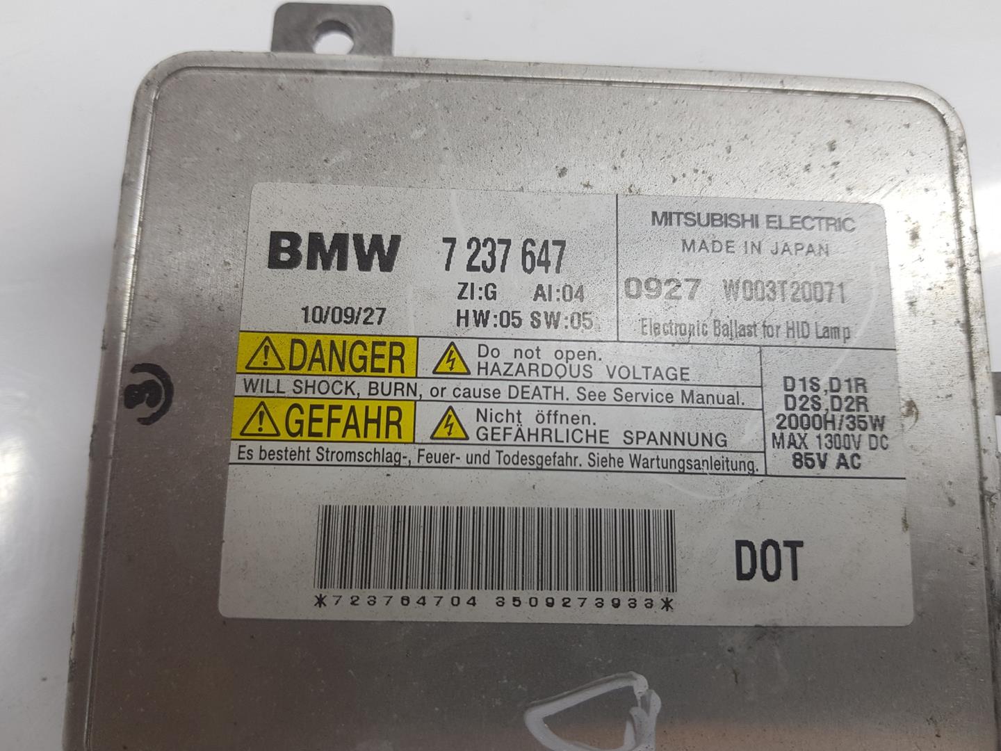 BMW 3 Series E90/E91/E92/E93 (2004-2013) Unité de commande d'éclairage au xénon 63117237647, 63117237647 19832476