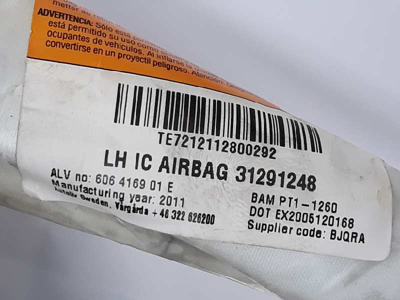 VOLVO XC70 3 generation (2007-2020) Airbag de toit latéral gauche SRS 31291248, 31291248 19703737