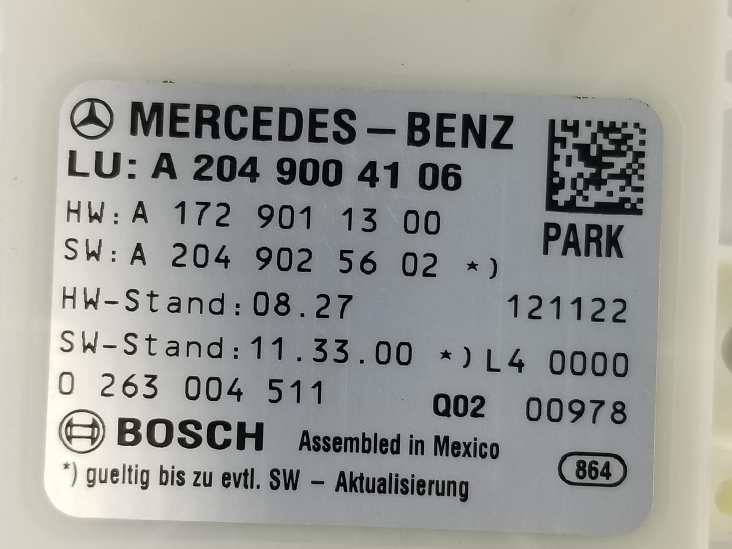 MERCEDES-BENZ C-Class W204/S204/C204 (2004-2015) Iné riadiace jednotky A2049004106, 2049004106 19791985