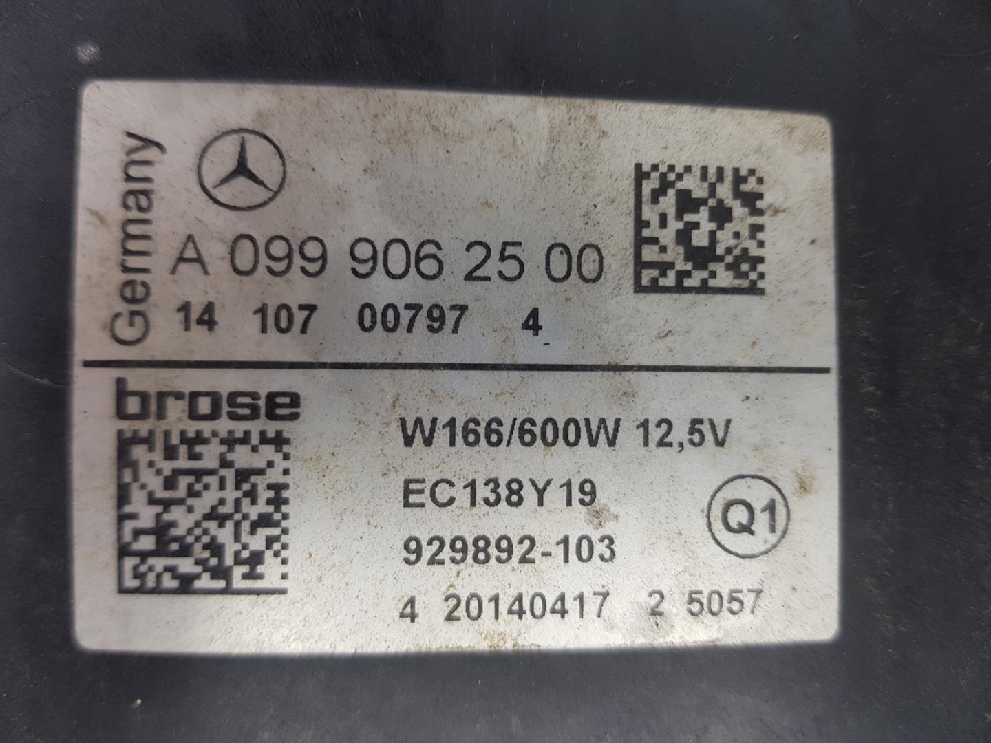 MERCEDES-BENZ M-Class W166 (2011-2015) Вентилятор диффузора A0999060900, A0999060900 24222046