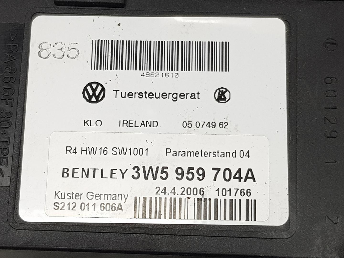 BENTLEY Continental Flying Spur 2 generation  (2008-2013) Oikean takaoven ikkunan ohjausmoottori 3W5959704A,3W5959704A 25413841