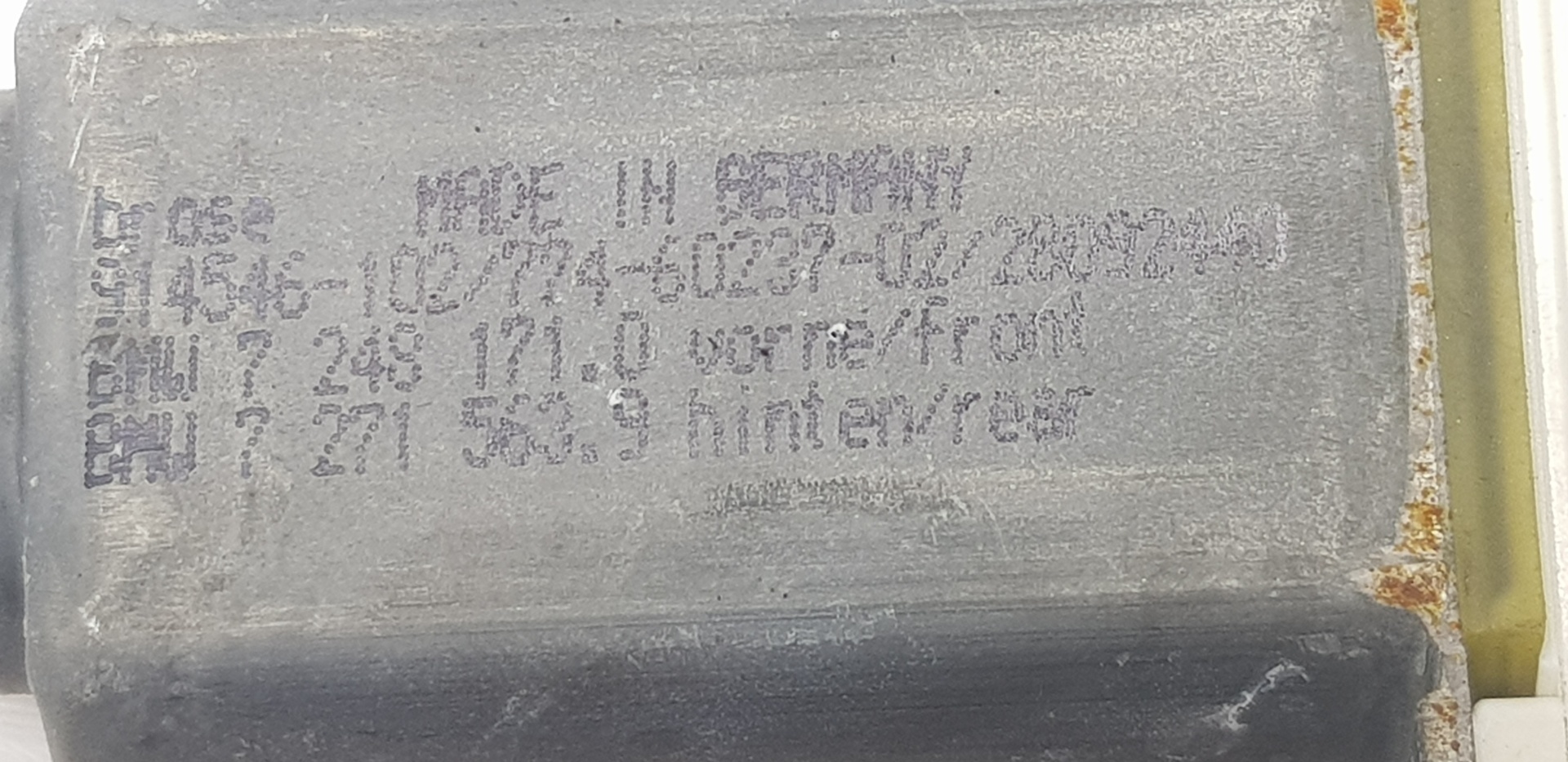 BMW 5 Series F10/F11 (2009-2017) Galinių kairių durų stiklo pakelėjo varikliukas 51337271563, 7271563, 2222DL 24171482