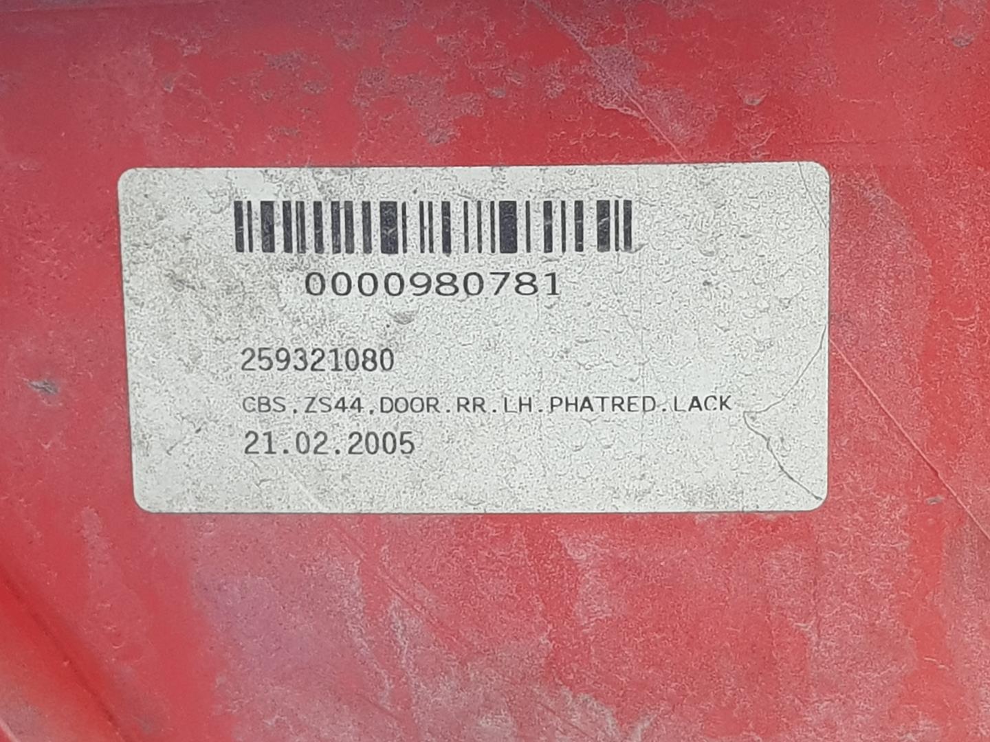 SMART Forfour 1 generation (2004-2006) Rear Left Door A4547320109,A4547320109,COLORROJO 19918193