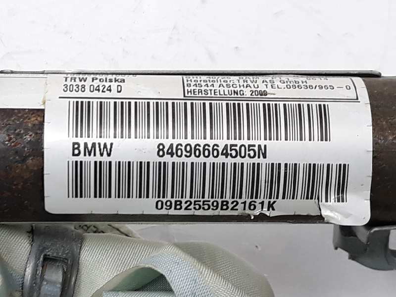 BMW 3 Series E90/E91/E92/E93 (2004-2013) Kairės pusės stogo oro pagalvė (SRS) 72126966645, 84696664505N, 30380424D 19663117