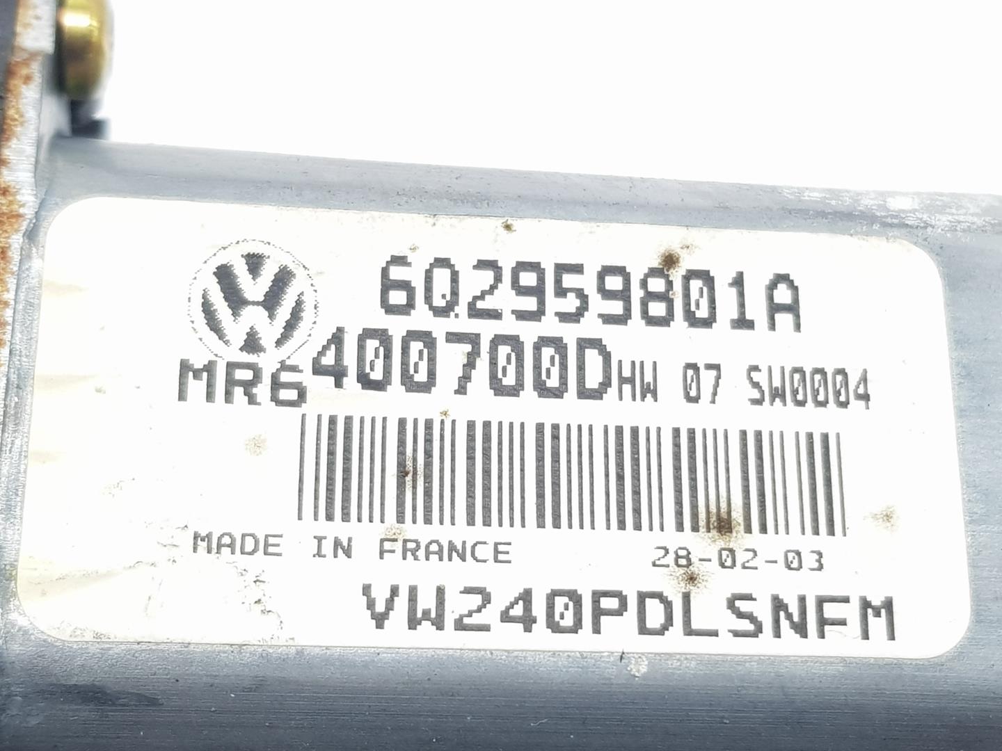 VOLKSWAGEN Polo 4 generation (2001-2009) Front Right Door Window Control Motor 6Q2959801A, 6Q2959801A 22741584