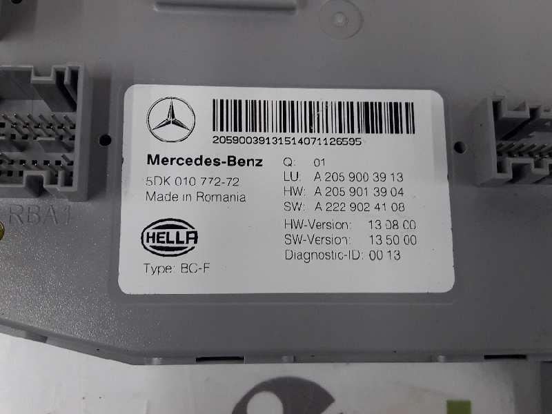 MERCEDES-BENZ C-Class W205/S205/C205 (2014-2023) Comfort Control Unit A2059003913 19614307