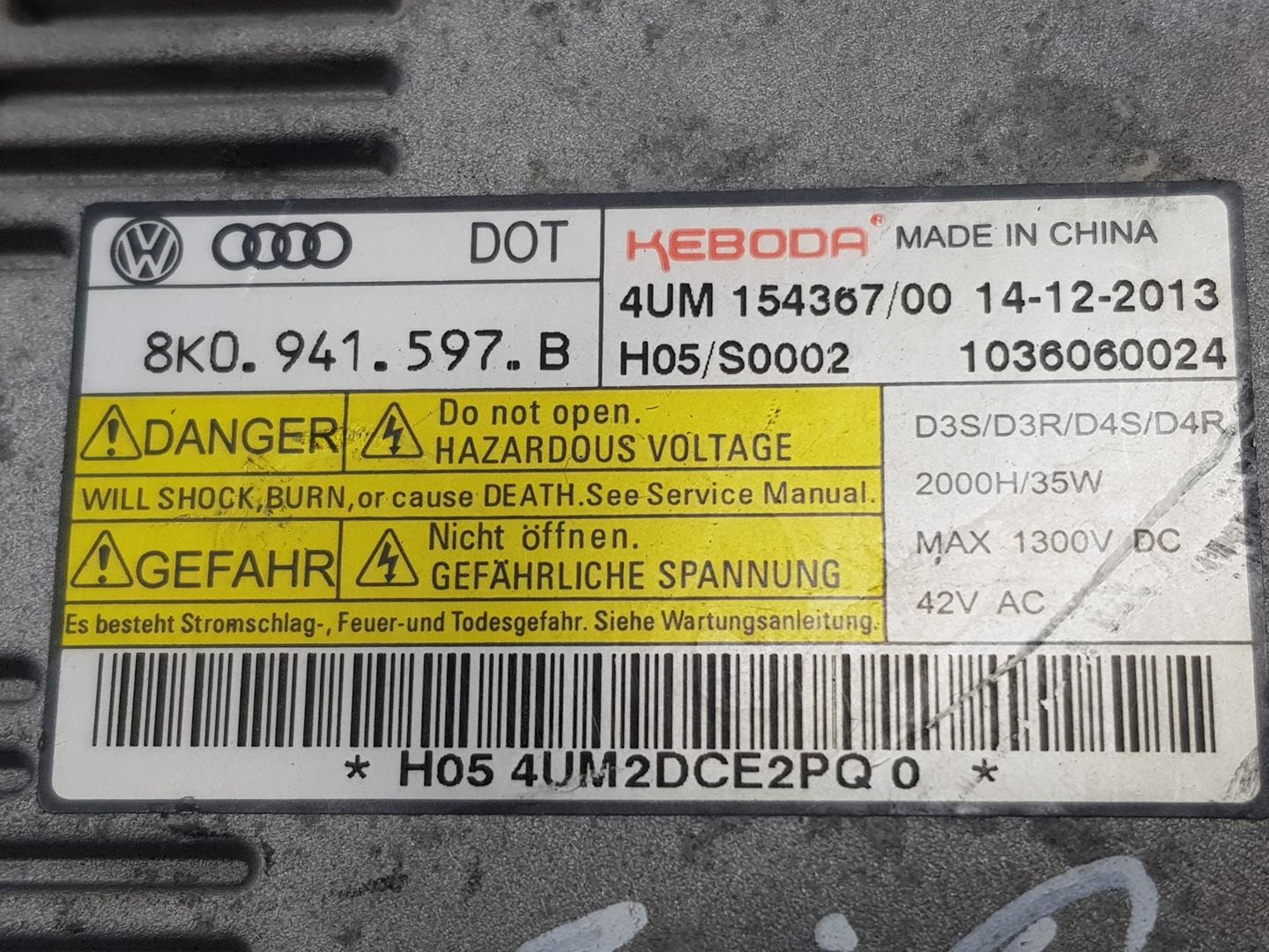 AUDI A3 8V (2012-2020) Unité de commande d'éclairage au xénon 8K0941597B,8K0941597B 24222635