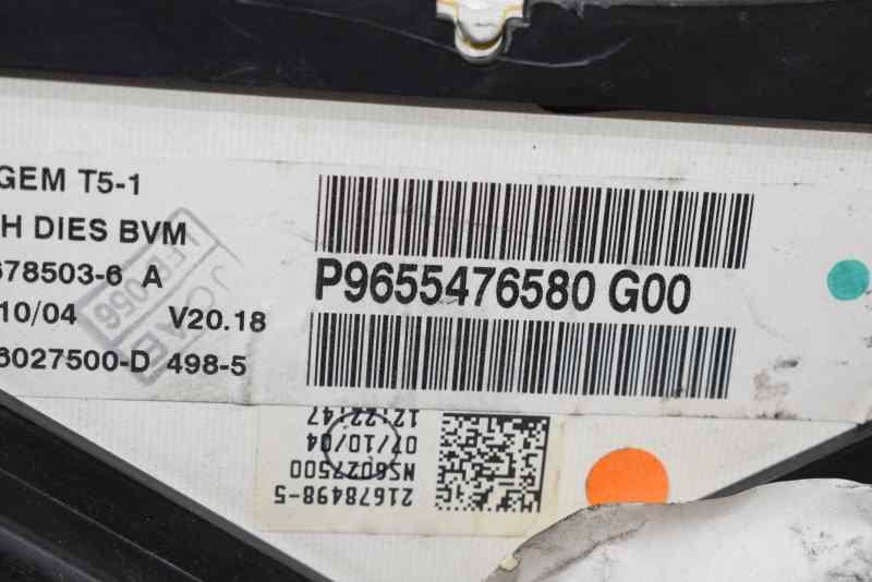 PEUGEOT 307 1 generation (2001-2008) Spidometras (Prietaisų skydelis) 9655476580,9655476580,P9655476580G00 19557224