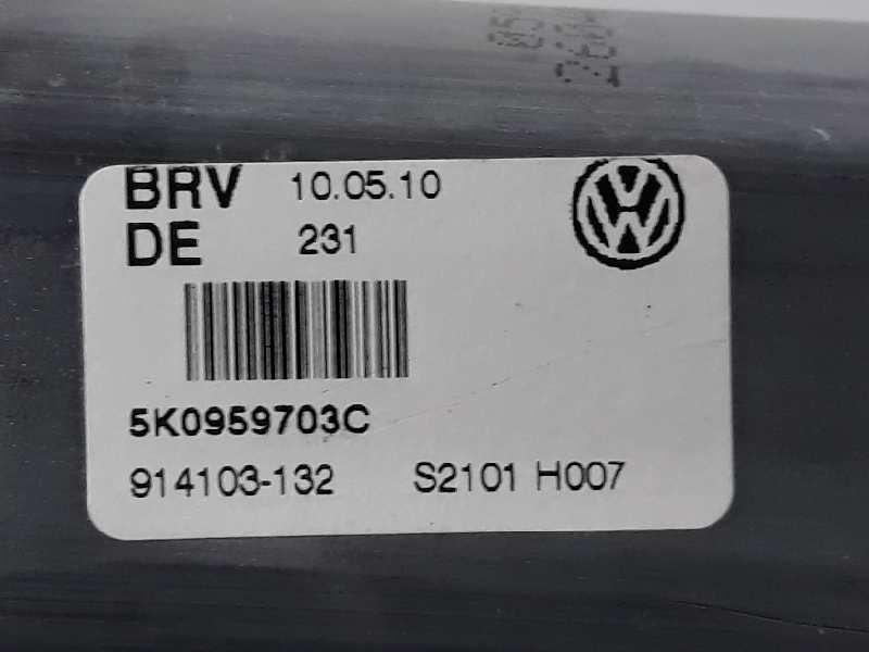 VOLKSWAGEN Golf 6 generation (2008-2015) Galinių kairių durų stiklo pakelėjo varikliukas 5K0959703C,5K0959703C 19642977