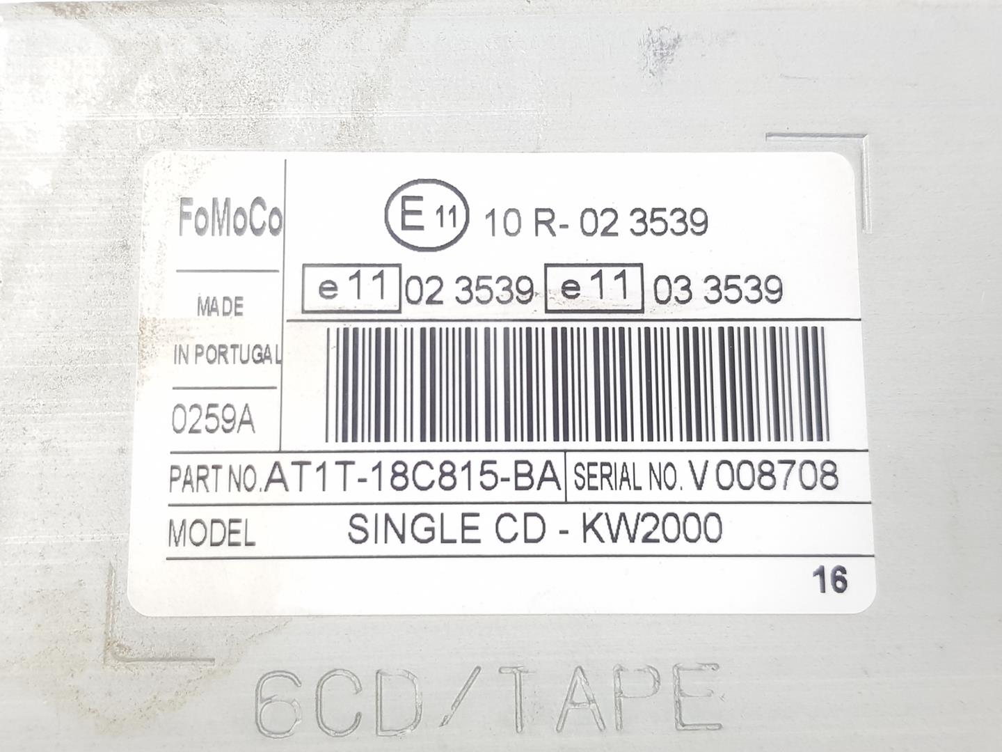 FORD Transit Connect 1 generation (2002-2024) Музичний плеєр без GPS AT1T18C815BA,AT1T18C815BA 19820565