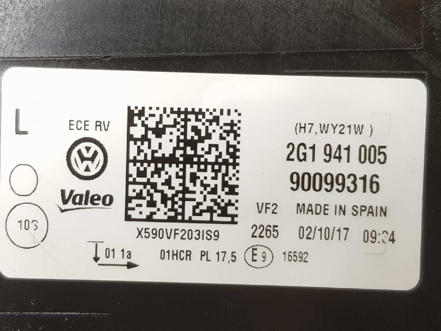 VOLKSWAGEN Polo 6 generation (2017-2024) Vasen etuvalo 2G1941005, 90099316, VALEO 19733703