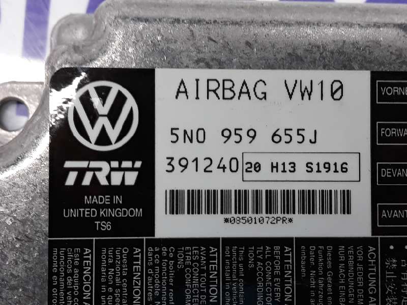 VOLKSWAGEN Passat CC 1 generation (2008-2017) SRS Control Unit 5N0959655J,TRW391240 19571921