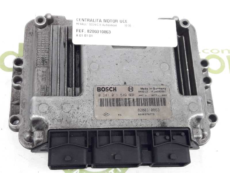 RENAULT Scenic 2 generation (2003-2010) Engine Control Unit ECU 8200310863,2222DL 19632772