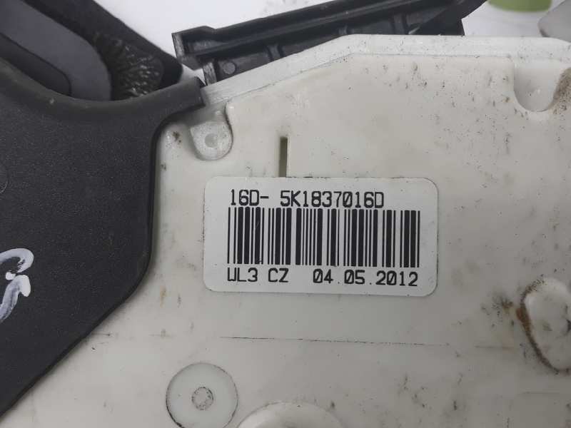 VOLKSWAGEN Polo 5 generation (2009-2017) Front Right Door Lock 5K1837016D,5K1837016H 19619574