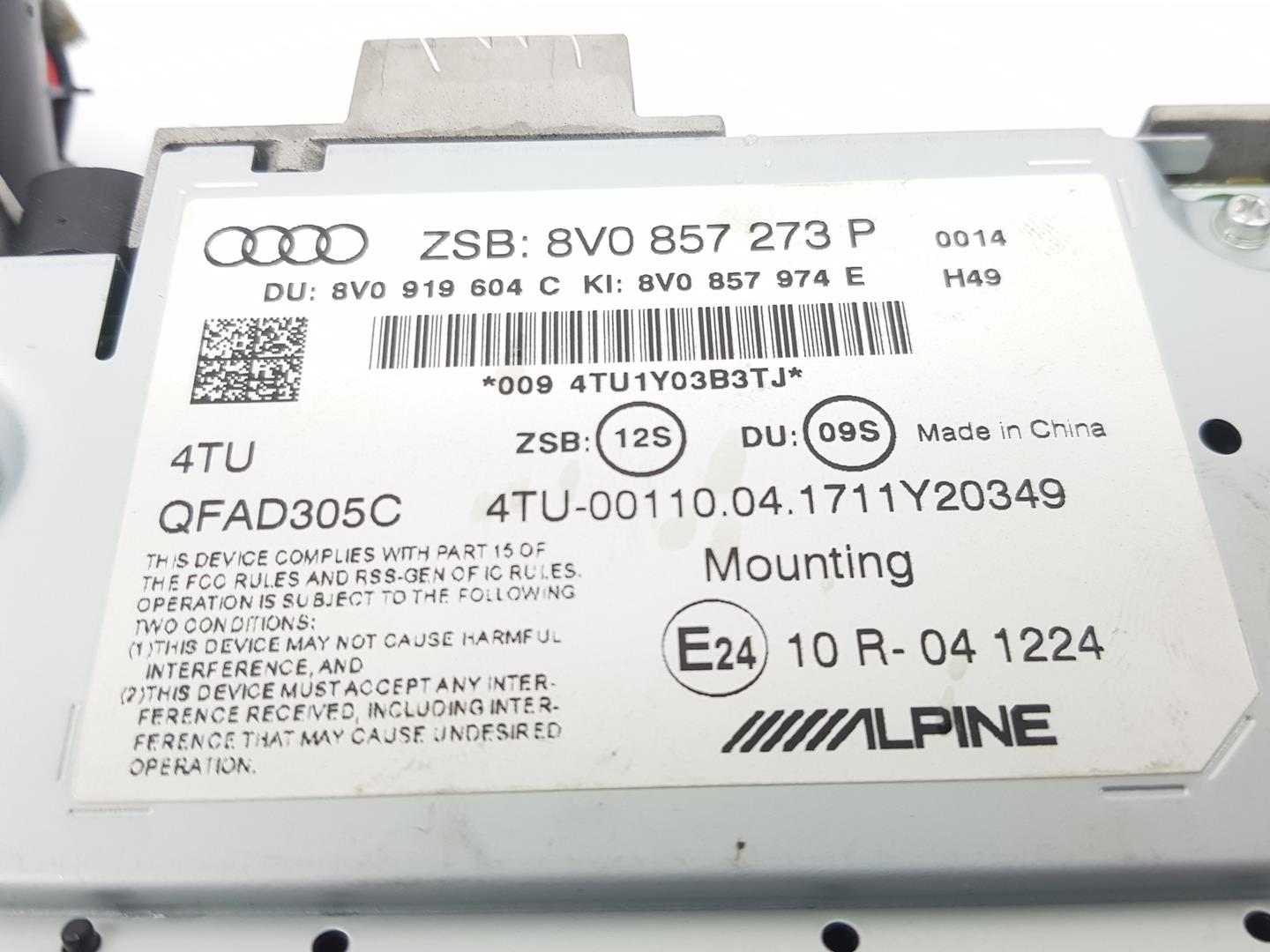 AUDI A3 8V (2012-2020) Другие внутренние детали 8V0857273P, 8V0919604C 21455735