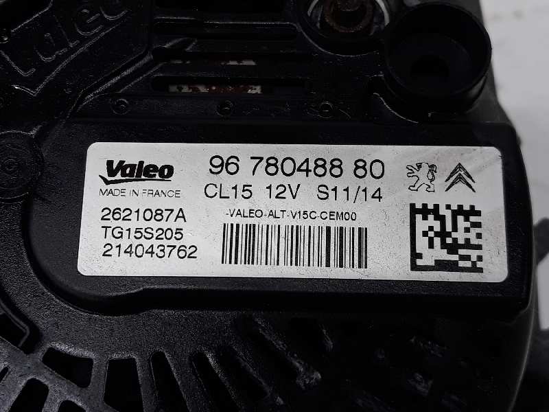 PEUGEOT Partner 2 generation (2008-2023) Alternator 9678048880, 2621087ATG15S205, 9678048880 19673097