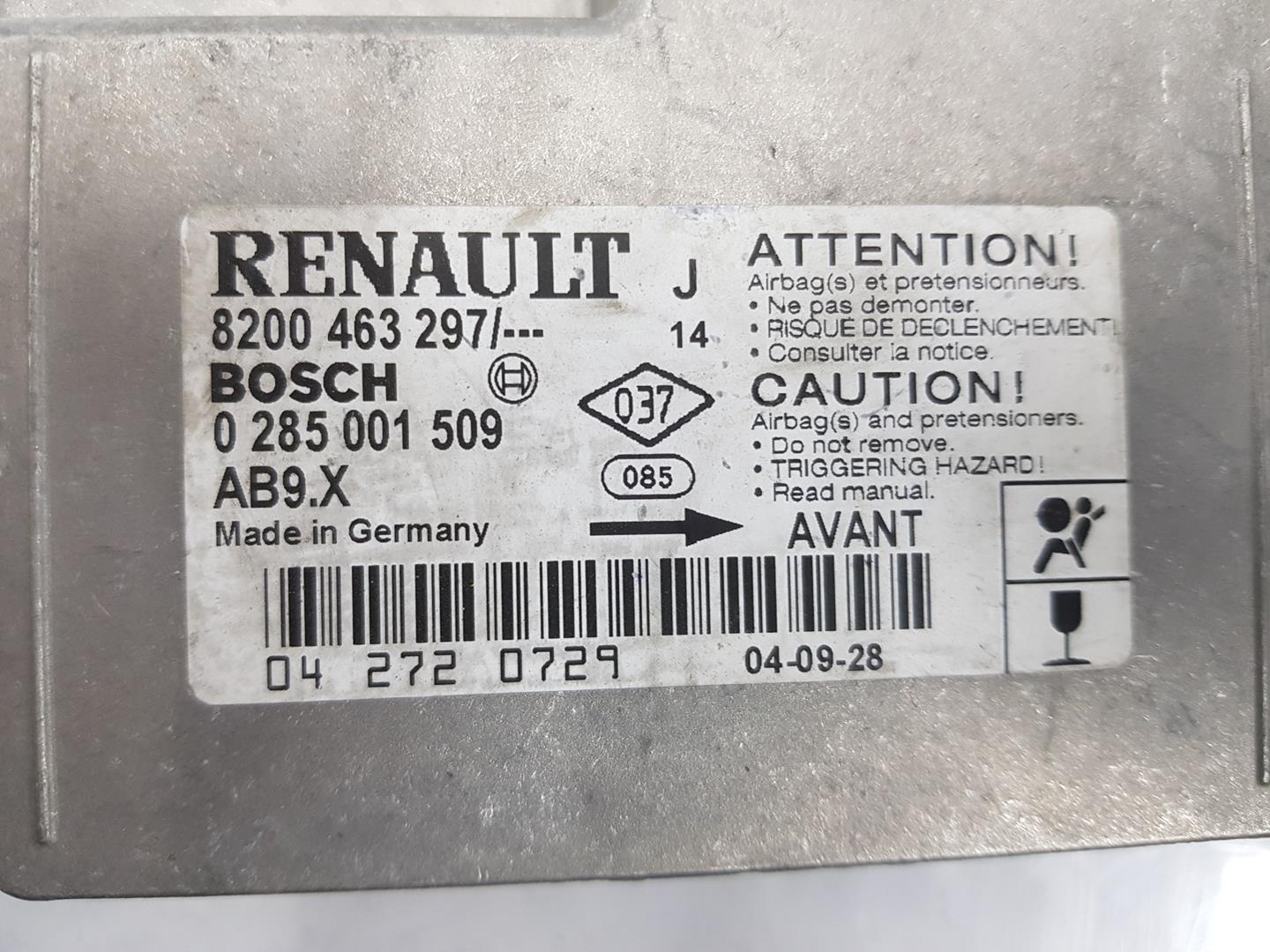 RENAULT Modus 1 generation (2004-2012) SRS Control Unit 8200463297, 2222DL 19855985