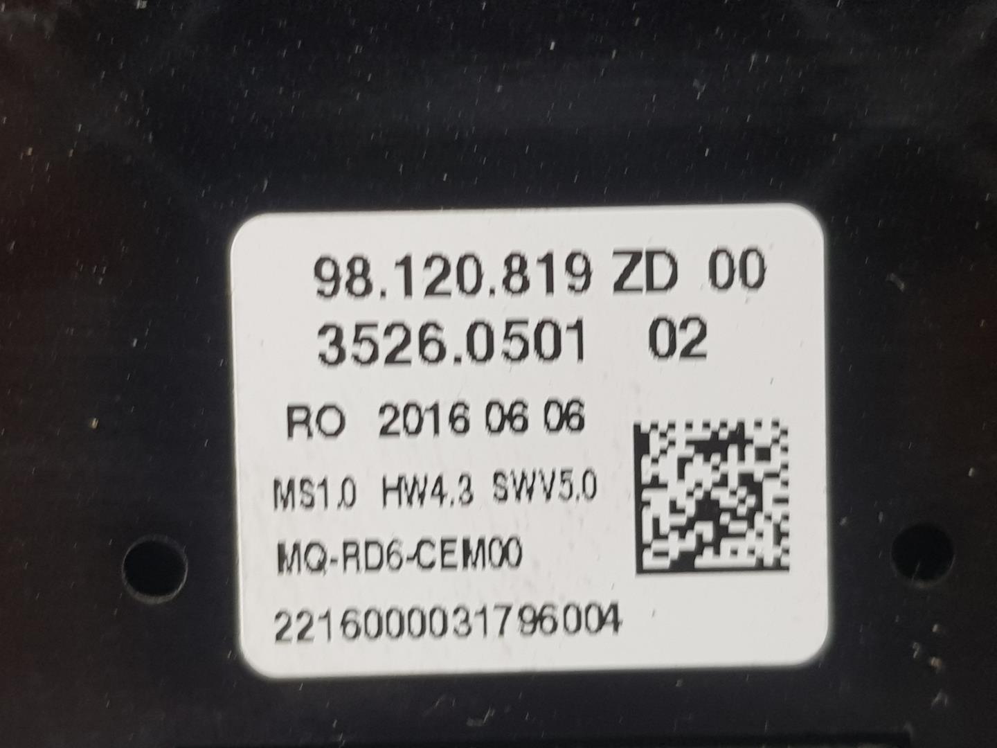 PEUGEOT Traveller 1 generation (2017-2023) Comutatoare 98120819ZD, 98120819ZD 19863896