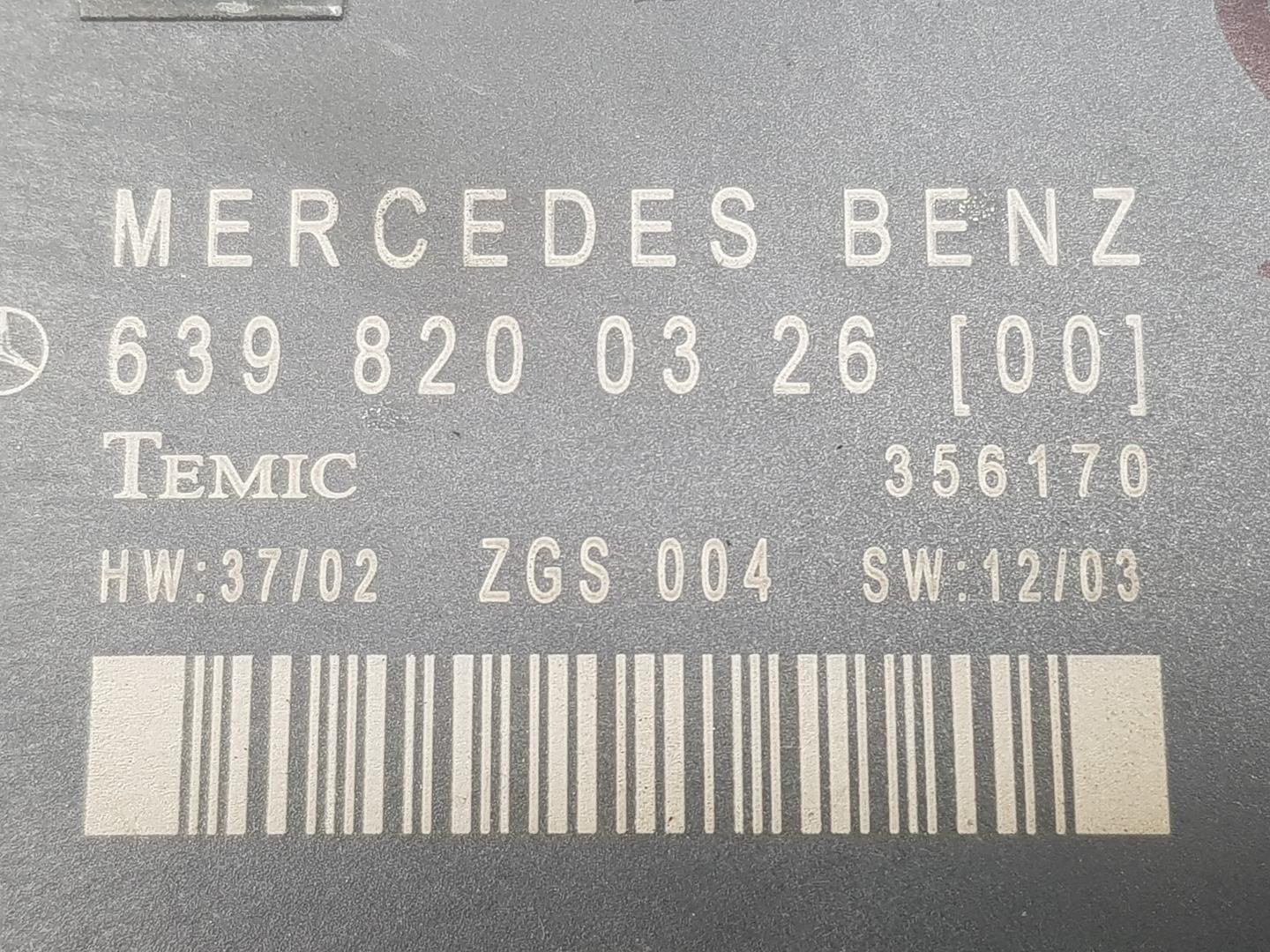 MERCEDES-BENZ Vito W639 (2003-2015) Other Control Units A6398200326, A6398200326 24236667