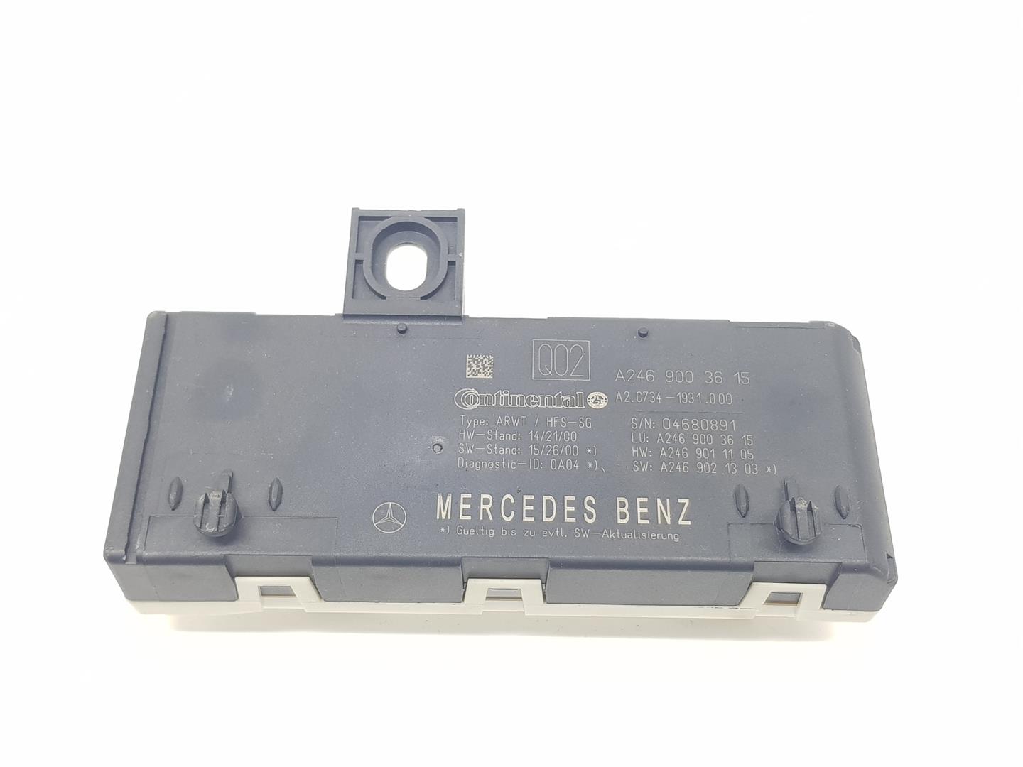 MERCEDES-BENZ GLA-Class X156 (2013-2020) Egyéb vezérlőegységek A2469003615, A2469003615 24216758
