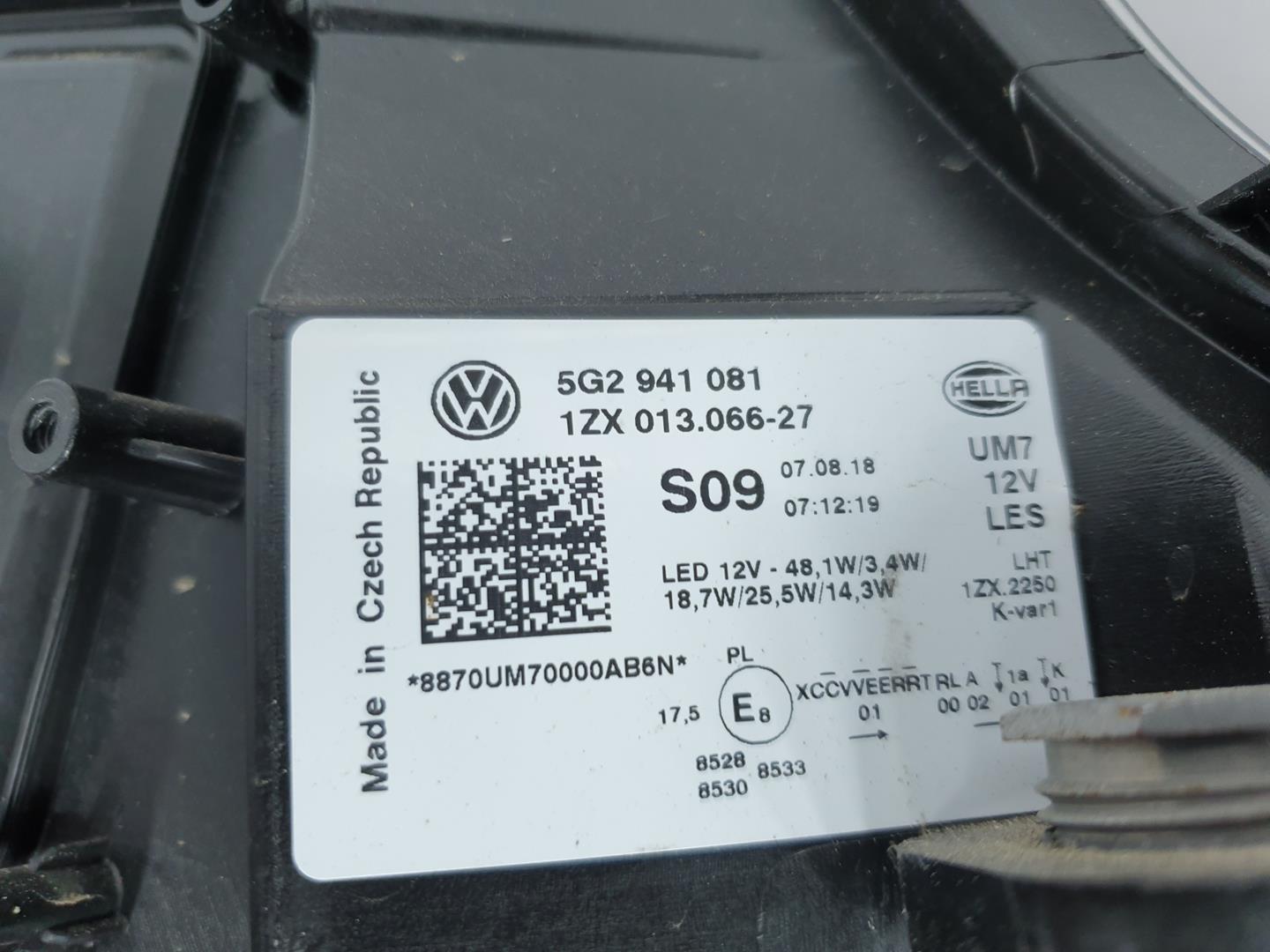 VOLKSWAGEN Golf 7 generation (2012-2024) Фара передняя левая 5G2941113, 5G2941081 19837390