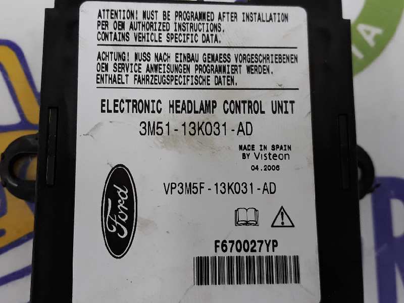 FORD Focus 2 generation (2004-2011) Lukturu vadības bloks 3M5113K031AD,VP3M5F13K031AD 19610228