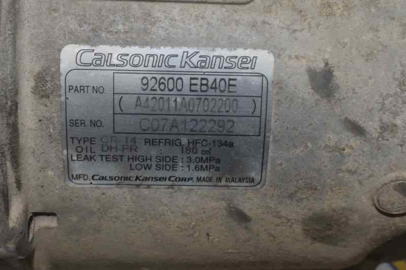 NISSAN NP300 1 generation (2008-2015) Air Condition Pump 92600EB400, 92600EB400, CALSONICKANSEI 19590594