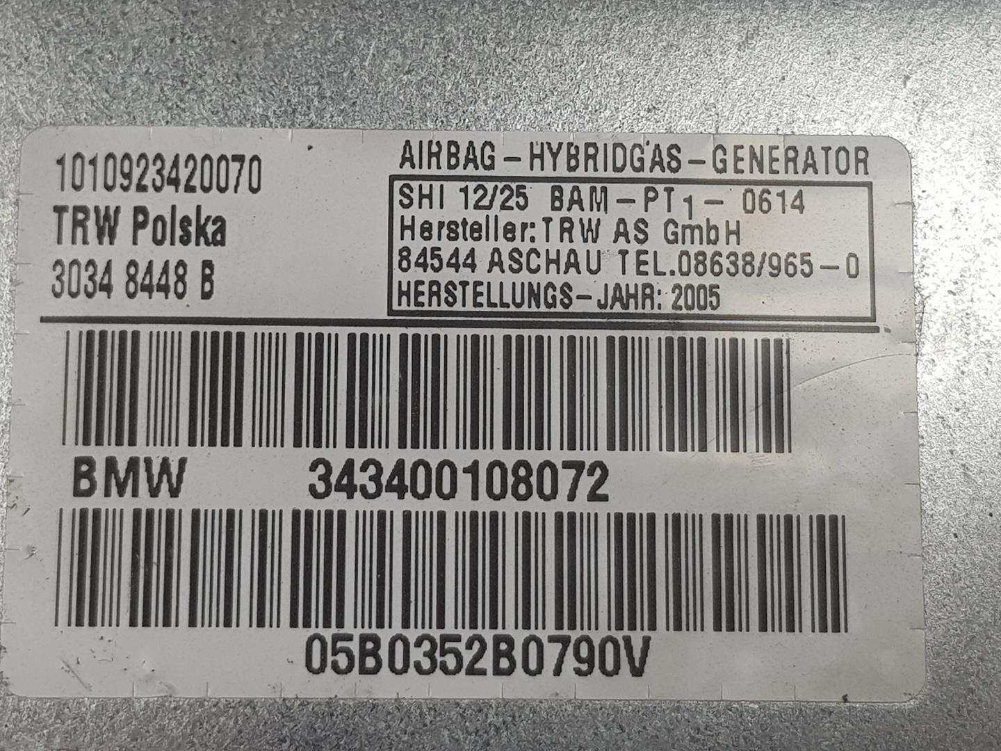 BMW X3 E83 (2003-2010) Priekšējo labo durvju drošības spilvens 72123427990,3427990 24162122