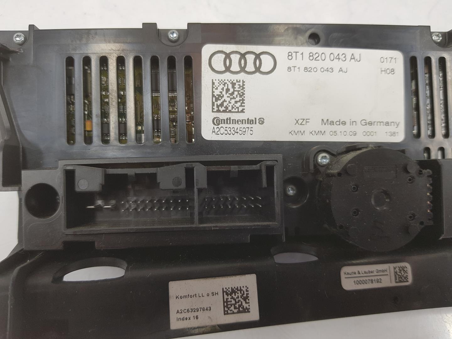 AUDI A5 Sportback 8T (2009-2011) Climate  Control Unit 8T1820043AJ, 8T1820043AJ 20580043