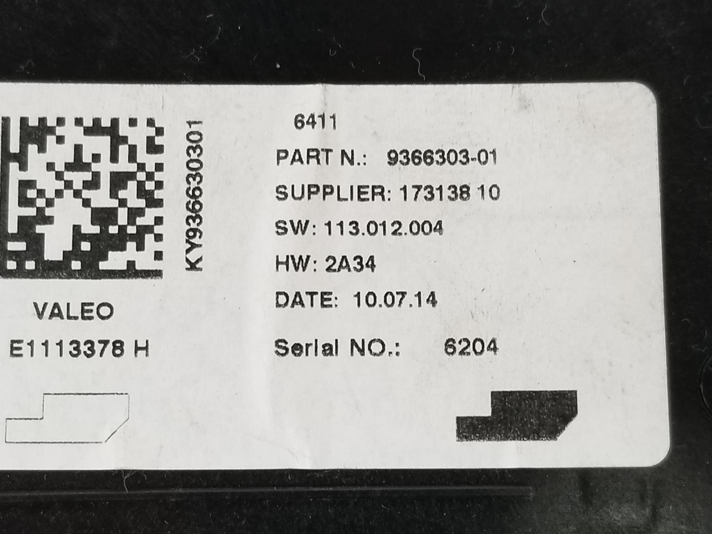 BMW 1 Series F20/F21 (2011-2020) Andre kontrollenheter 64119366303, 9366303 19881462