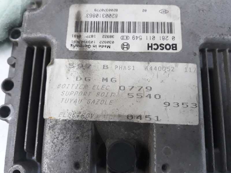 RENAULT Scenic 2 generation (2003-2010) Engine Control Unit ECU 8200310863,0281011549,82003707779 19663559