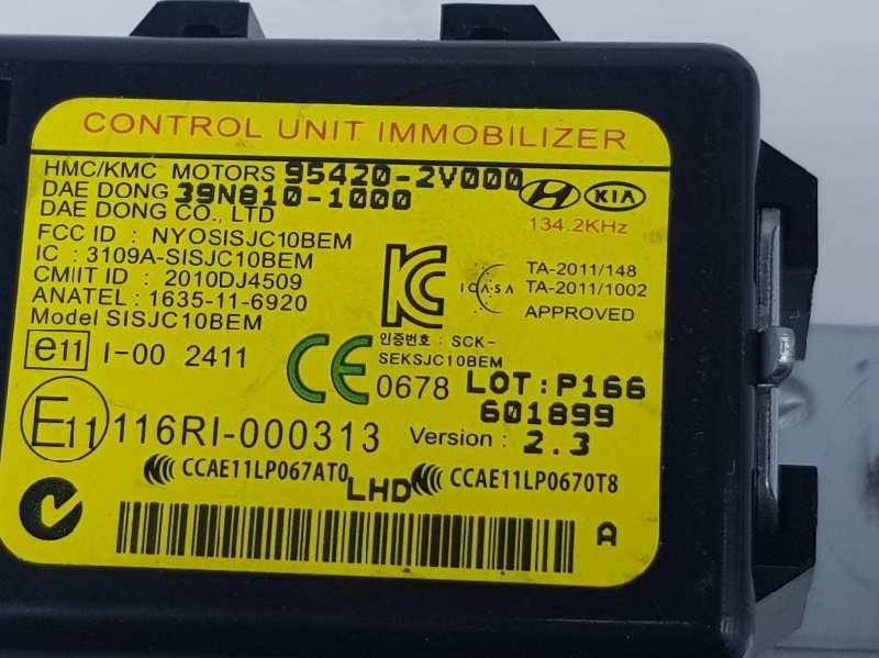 HYUNDAI Tucson 3 generation (2015-2021) Immobiliser control unit 954202V000,39N8101000 19742704