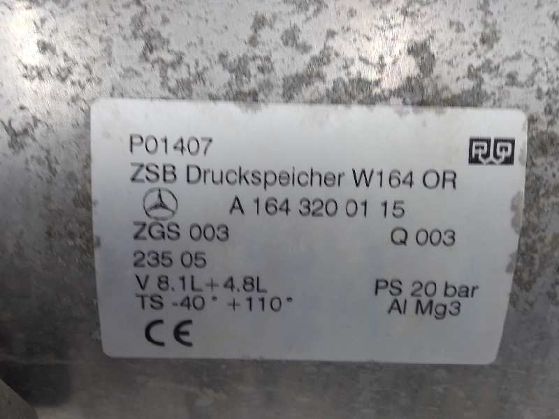 MERCEDES-BENZ M-Class W164 (2005-2011) Other part A1643200115, P01407 19631352