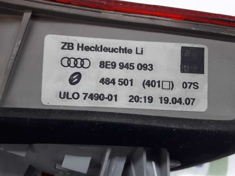 AUDI A4 B7/8E (2004-2008) Фонарь крышки багажника левый 8E9945093,8E9945093A 19641167