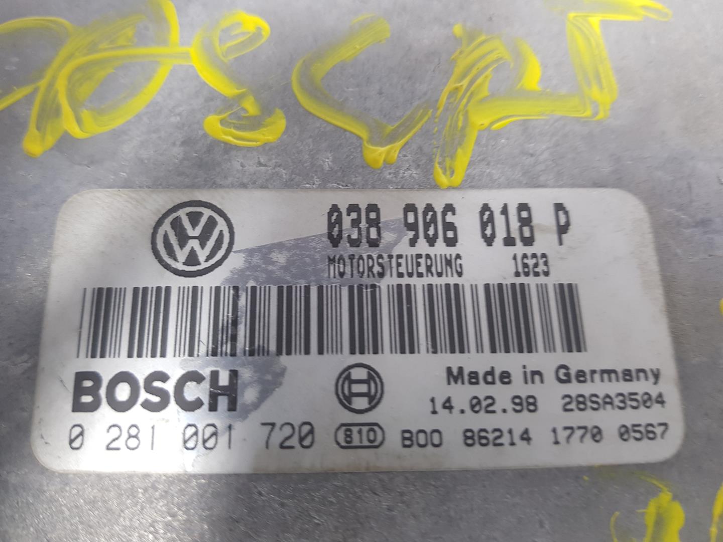 VOLKSWAGEN Passat B5 (1996-2005) Variklio kompiuteris 038906018P,2222DL 19893413