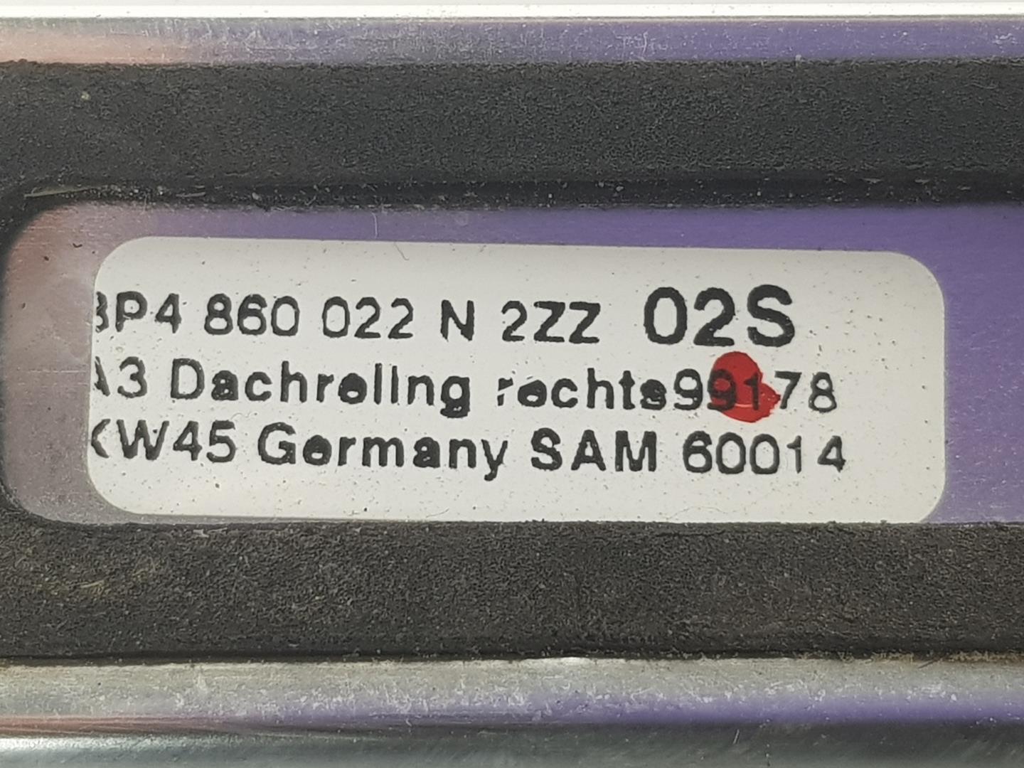 AUDI A2 8Z (1999-2005) Правий бік рейлінгу даху 8P4860022N,8P4860022N 19827441