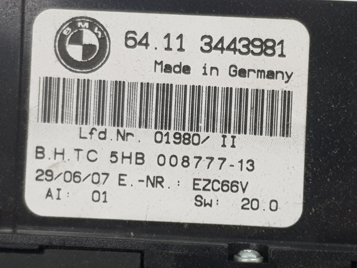 BMW X3 E83 (2003-2010) Klimato kontrolės (klimos) valdymas 64113443981, 3443981 23754106