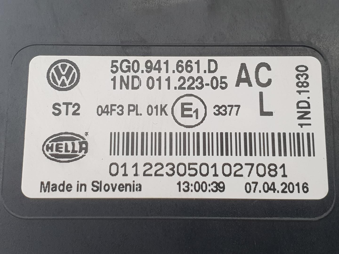 VOLKSWAGEN Variant VII TDI (2014-2024) Левая противотуманка переднего бампера 5G0941661D,5G0941661D 26921612