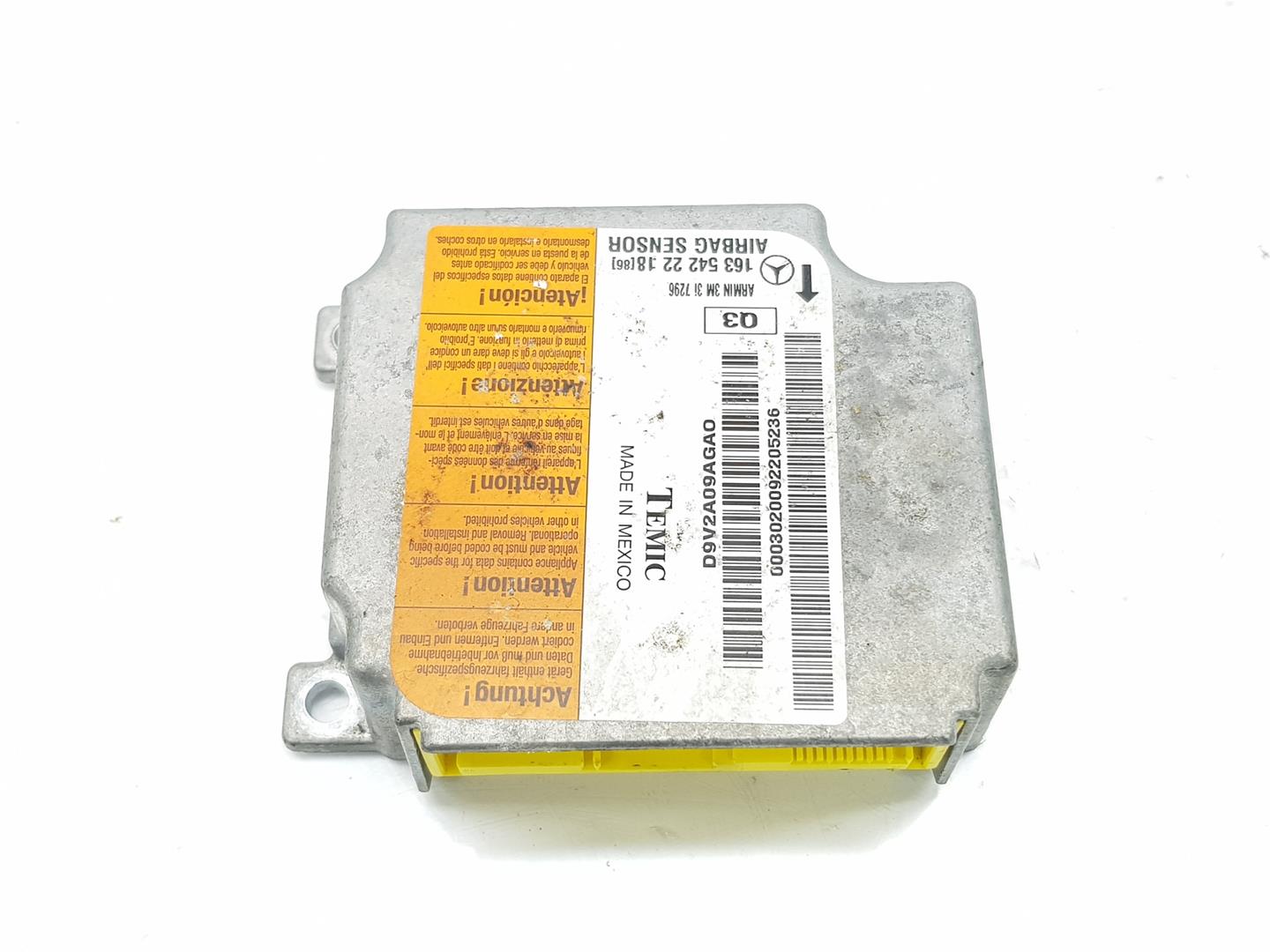 MERCEDES-BENZ M-Class W163 (1997-2005) SRS Control Unit A1635422218,A1635422218 24189977