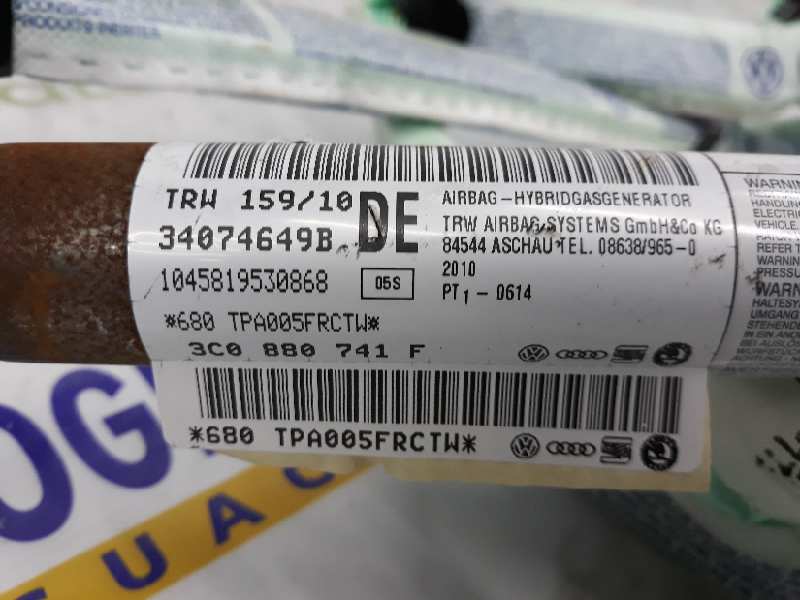 VOLKSWAGEN Passat B6 (2005-2010) Подушка безопасности потолка левая 3C0880741F,3C0880741G,TRW34074649B 26356822