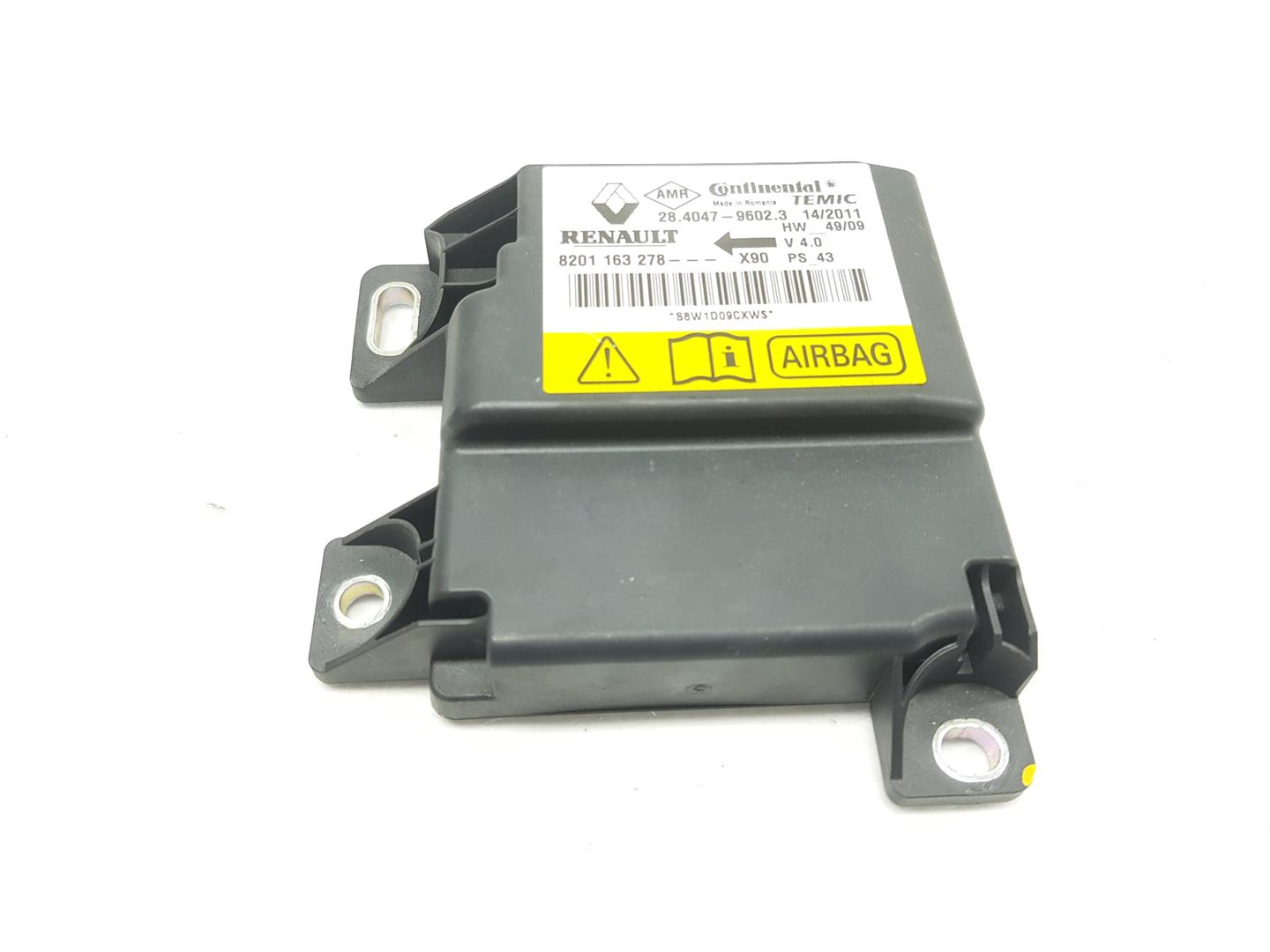 DACIA Sandero 1 generation (2008-2012) SRS Control Unit 8201163278, 8201163278 24225475