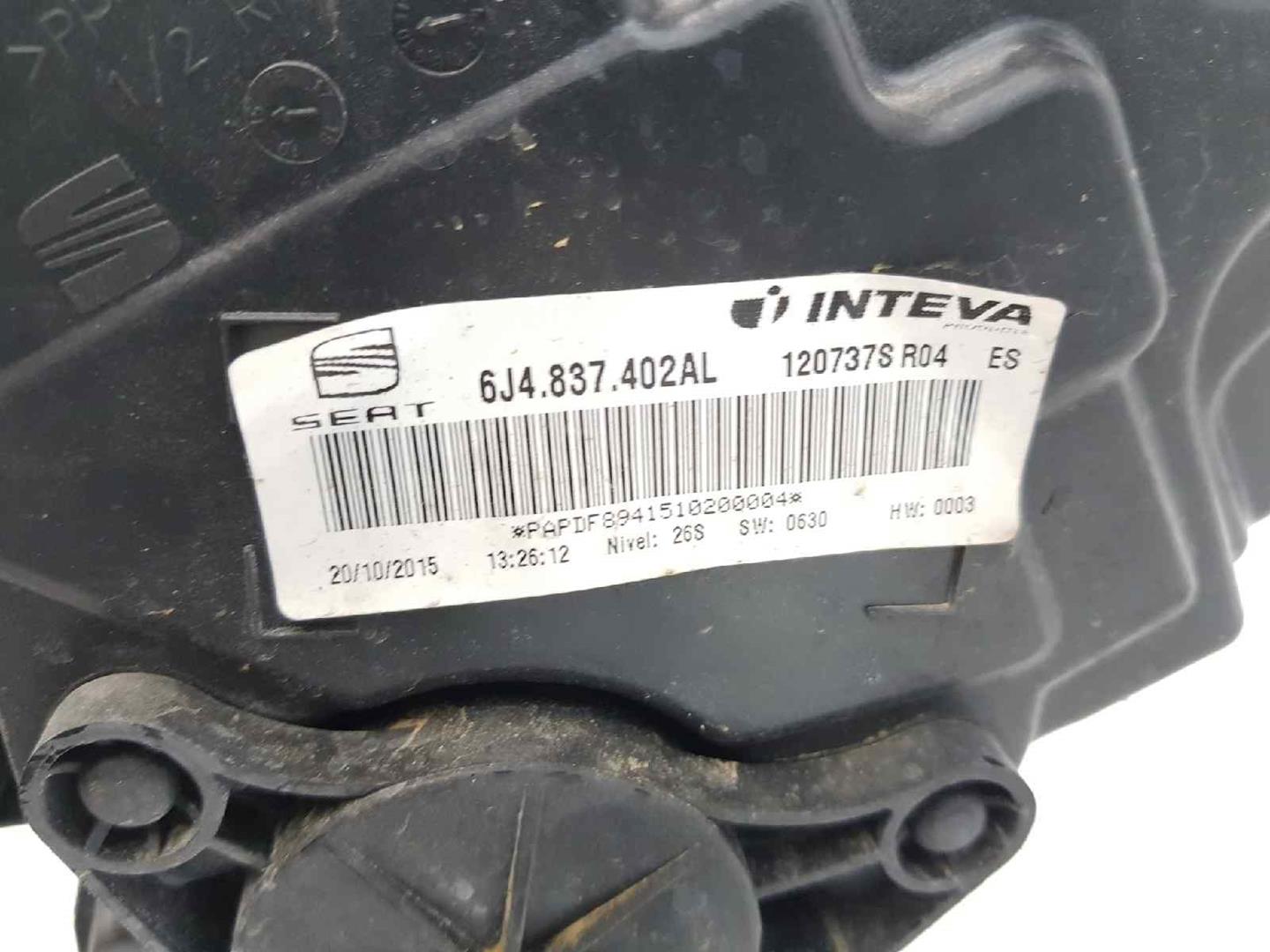 SEAT Ibiza 4 generation (2008-2017) Priekšējo labo durvju logu pacēlājs 6J4837402, 6J4837402AL 19902936