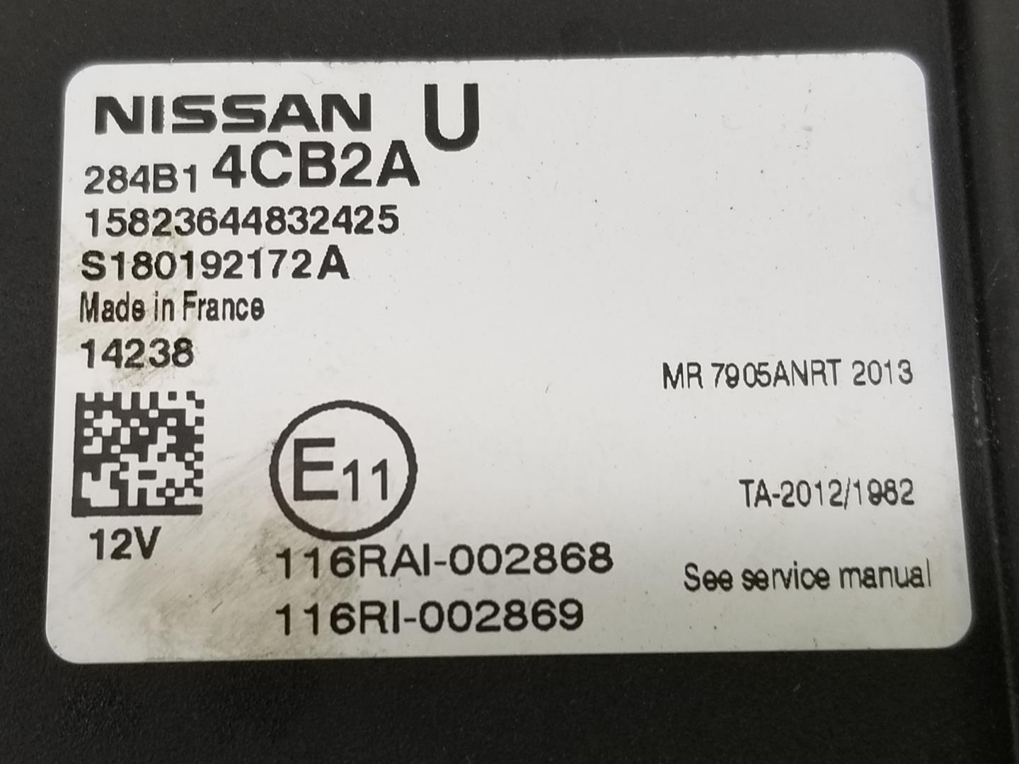 NISSAN Qashqai 2 generation (2013-2023) Muut ohjausyksiköt 284B14CB2A, 284B14CB2A 19896345