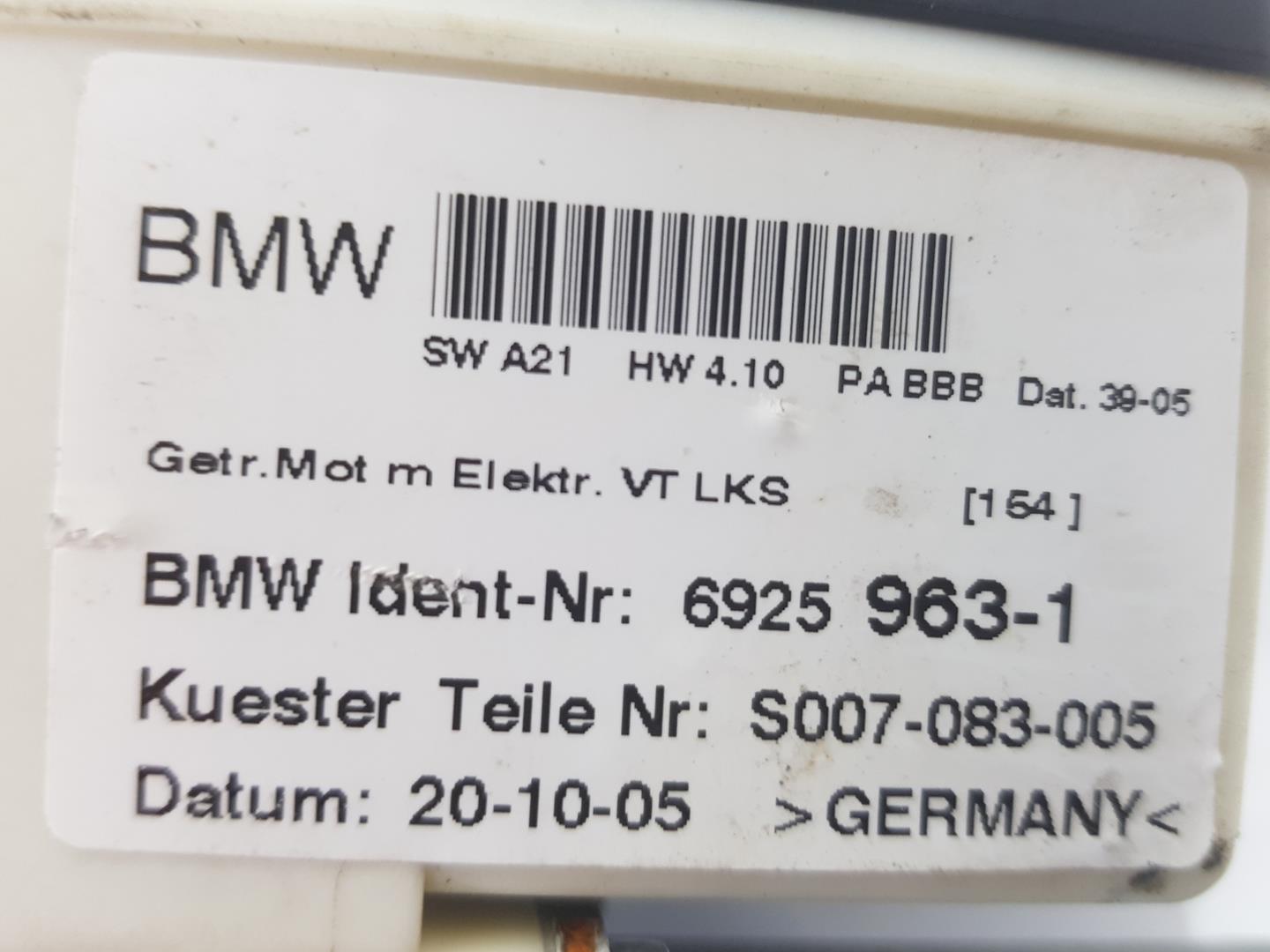 BMW X3 E83 (2003-2010) Vänster framdörr Fönsterregulatormotor 67626925963, 6925963 21335560