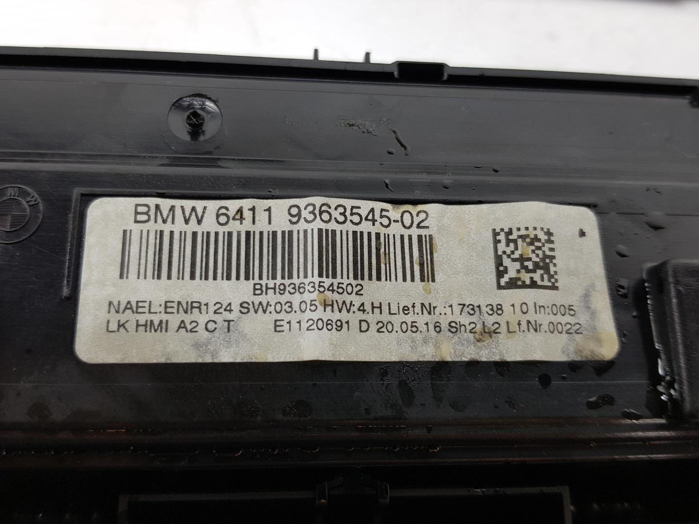 BMW 4 Series F32/F33/F36 (2013-2020) Klimato kontrolės (klimos) valdymas 64119363545, 9363545 24208291