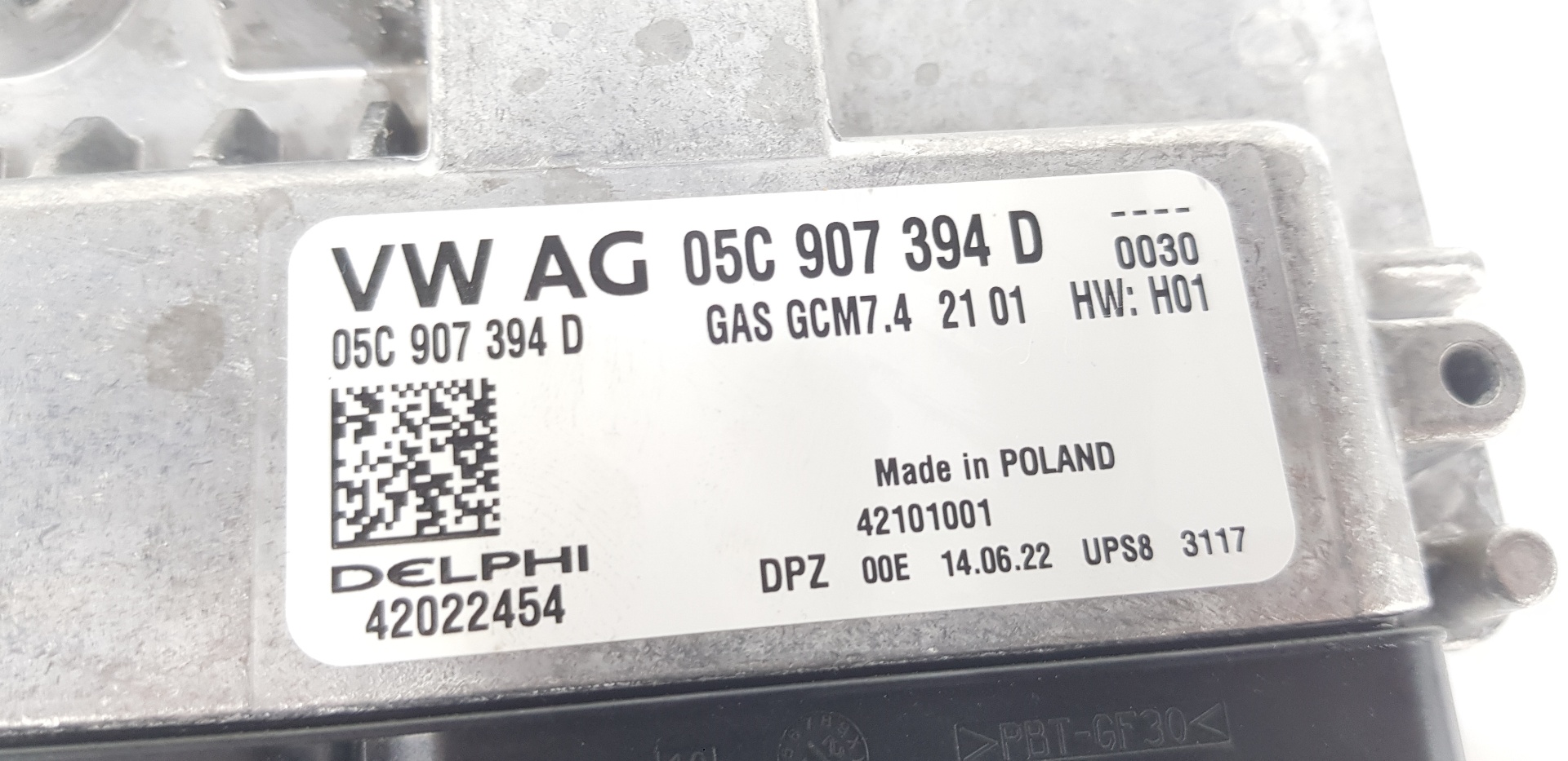 SEAT Ibiza 5 generation (2017-2023) Moottorin ohjausyksikkö ECU 05C907394D,05C907394D 24156507