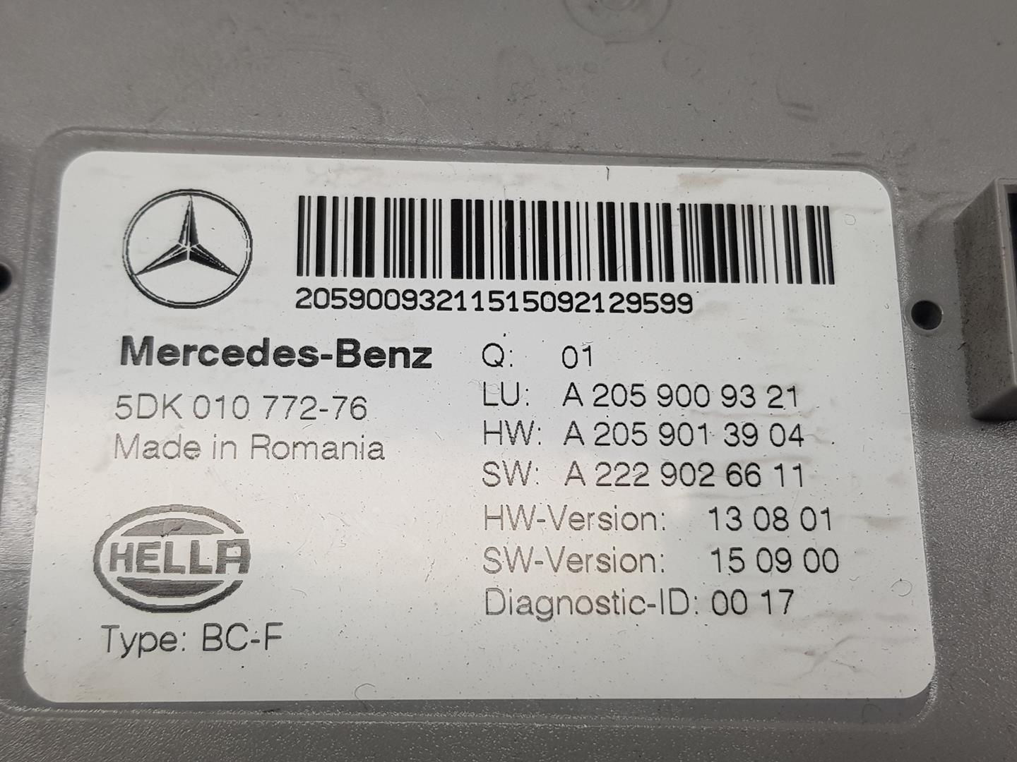 MERCEDES-BENZ C-Class W205/S205/C205 (2014-2023) Другие блоки управления A2059009321, A2059009321 25099824