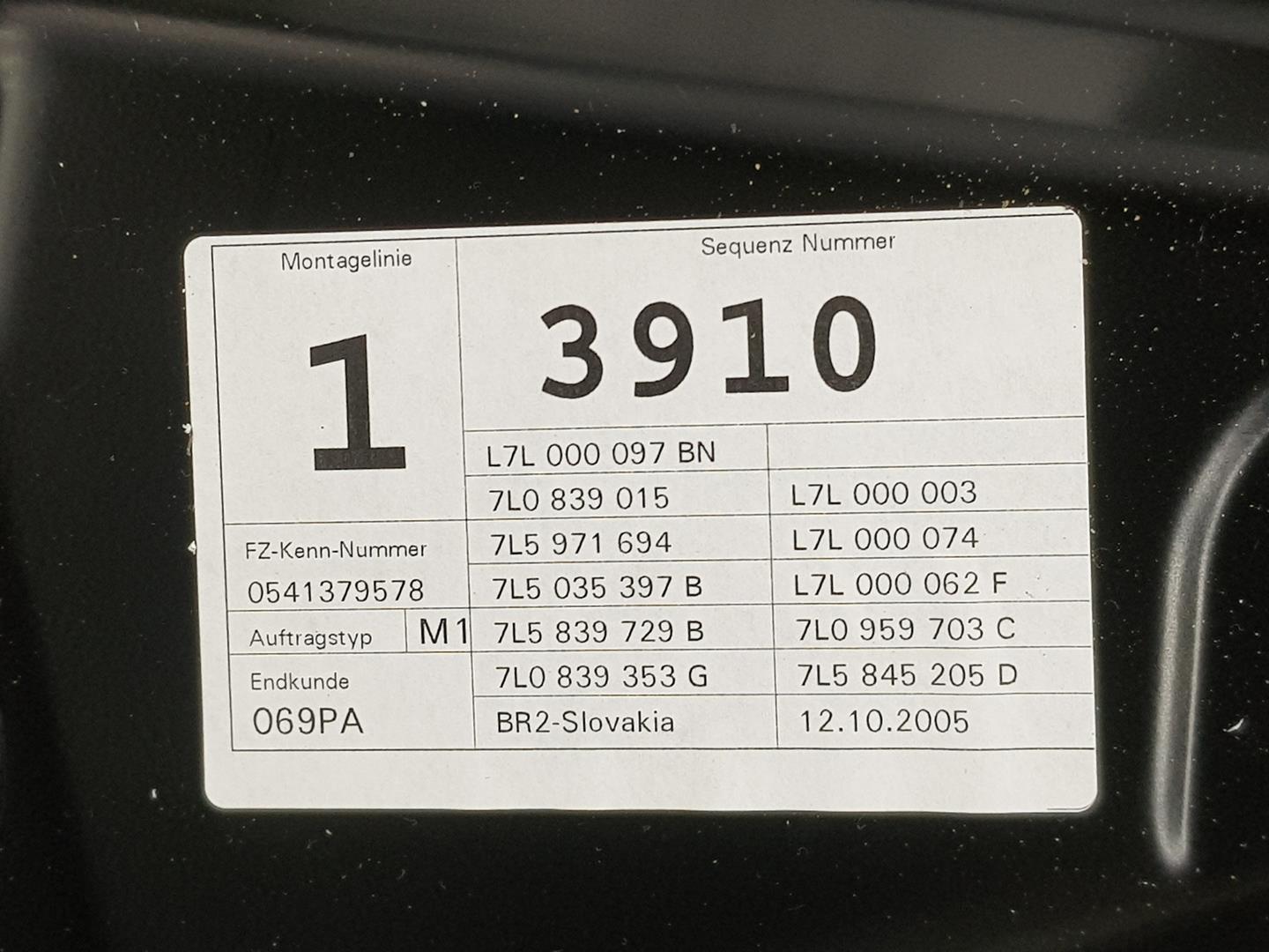 PORSCHE Cayenne 955 (2002-2010) Віконний підйомник лівої задньої двері 95553335300,95553346100,SINMOTOR 19807596