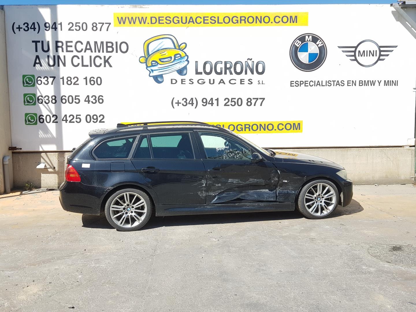 BMW 3 Series E90/E91/E92/E93 (2004-2013) Galinių kairių durų stiklo pakelėjas 51357140589, 7140589, SINMOTOR 19822337